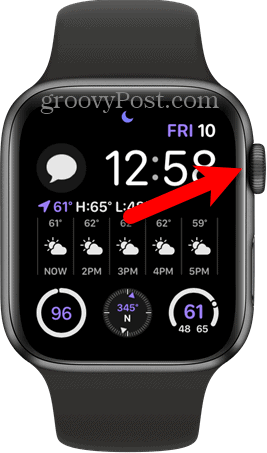 Nyomja meg a digitális koronát az Apple Watch készüléken