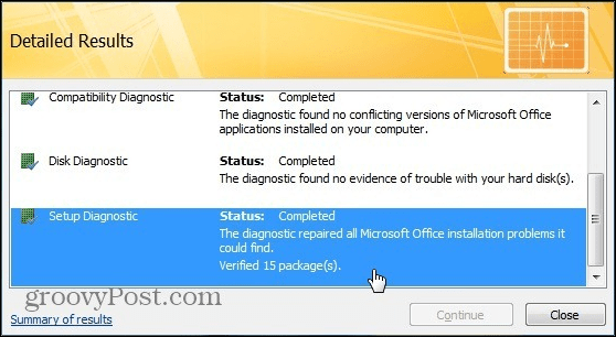 Office 2007 diagnosztikai tol