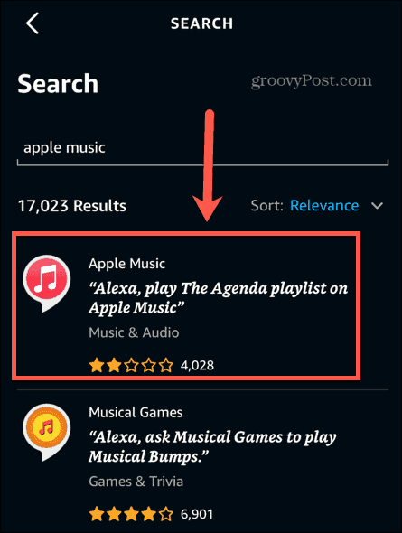 Alexa Apple zenei készség