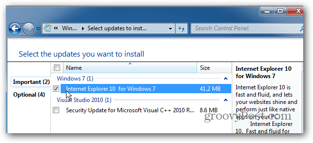 Visszatérés az Internet Explorer 9-hez az Internet Explorer 10 előzetes verziójáról a Windows 7 rendszerhez