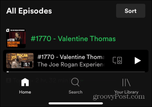 Használja a Spotify hangutasításait Joe Rogan JRE podcast