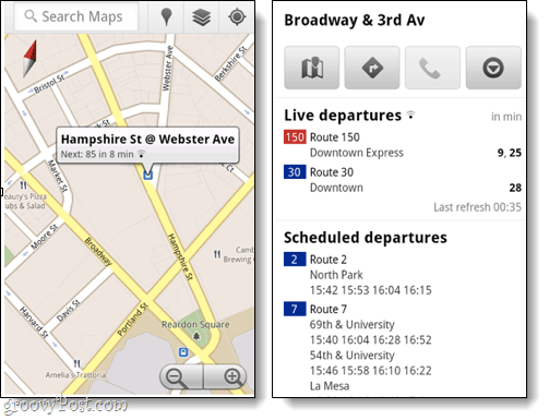 mobil tranzit a google maps számára