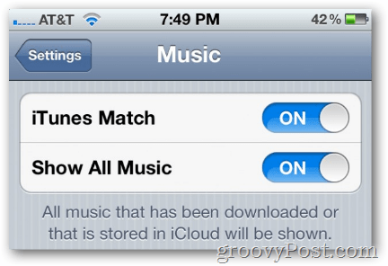 engedélyezze az iTunes meccset iOS rendszeren