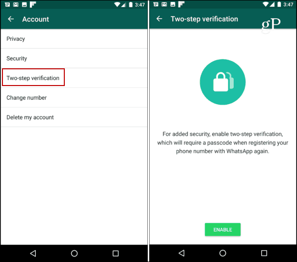 A WhatsApp-fiók biztonságossá tétele kétlépcsős azonosítással