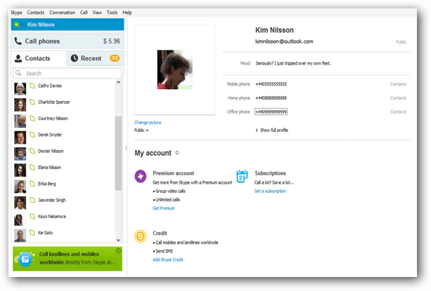 A Windows Skype 6.1 frissítése tartalmazza az Outlook integrációját