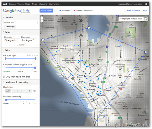 A Google elindítja a Hotel Finder alkalmazást