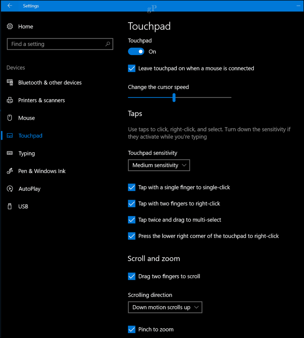 Az új multi-touch gesztusok használata a Windows 10 alkotói frissítésben