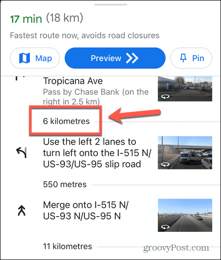 google maps távolságok km-ben