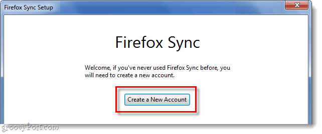 hozzon létre egy új Firefox szinkronizálási fiókot