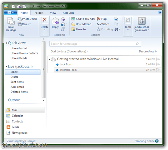 Indítsa el a Windows Live Mail alkalmazást