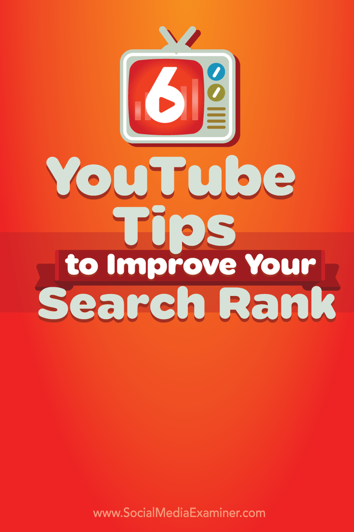 hat tipp a youtube keresési rangjának javításához