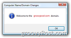 Windows Vista Csatlakozzon az Active Directory AD-tartomány üdvözlőképernyőjéhez