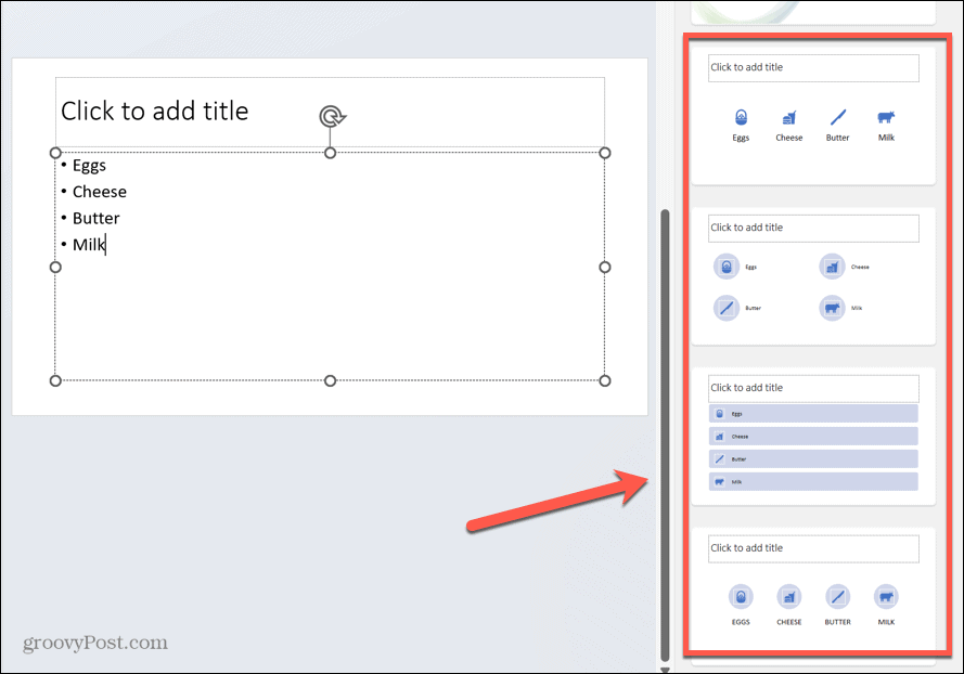 powerpoint lista grafika