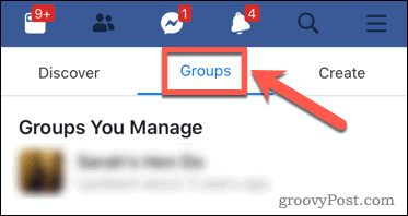 A Facebook alkalmazás csoportokat kezel