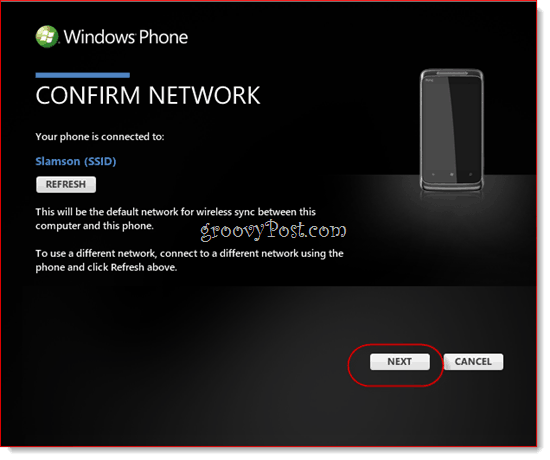 Windows Phone 7 vezeték nélküli szinkronizálás a Zune-val