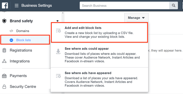 Használja a Facebook Business Manager alkalmazást, 14. lépés.