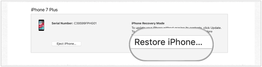 iPhone visszaállítása
