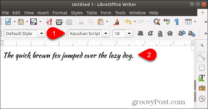 Új betűkészlet használata a LibreOffice Writerben