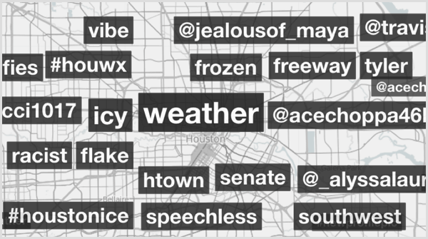 A Trendsmap hashtag keresési eredmények