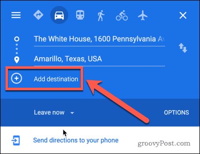 Google Maps Cél hozzáadása gomb