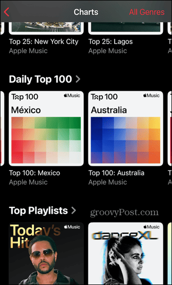 Az apple zenei toplisták 100 legnépszerűbb listája