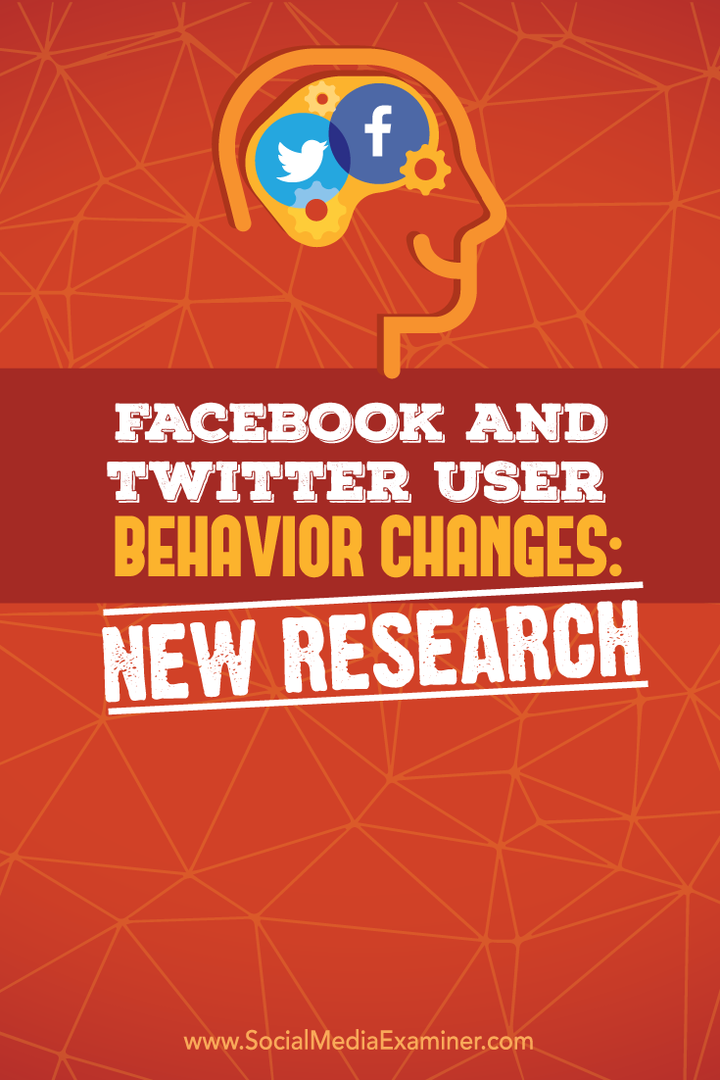 A Facebook és a Twitter felhasználói viselkedésének változásai: Új kutatás: Social Media Examiner