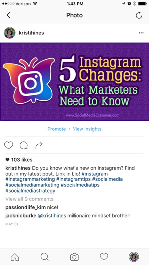 instagram promot post