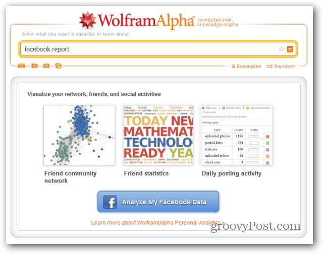 wolfram alfa facebook jelentés elemzése