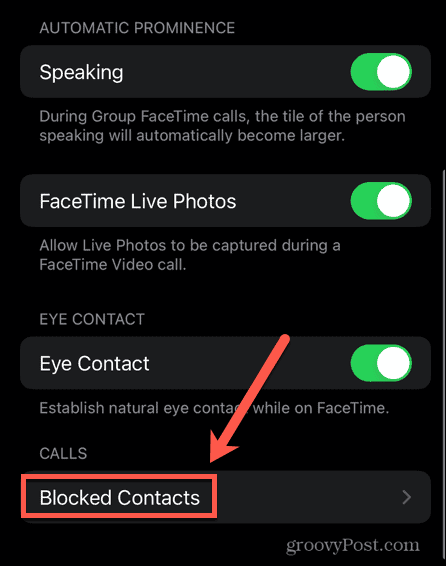 iphone facetime blokkolt névjegyek