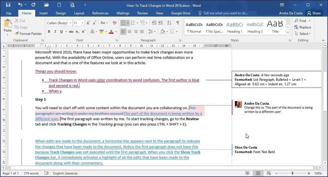 Hogyan követjük nyomon a Microsoft Word dokumentumok változásait
