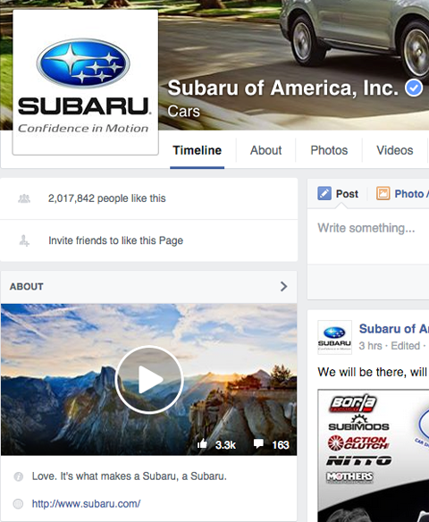 Subaru videoképet tartalmazott