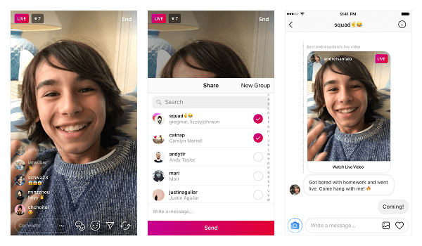 Az Instagram bejelentette, hogy a felhasználók most már privát módon is küldhetnek élő videókat a közvetlen üzenetküldésen keresztül