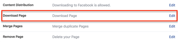 Keresse meg az oldaladatok letöltésének lehetőségét a Facebook beállításai között.