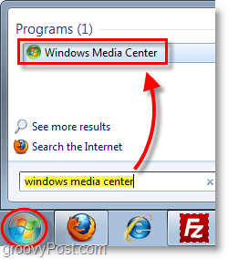 Windows 7 Media Center - nyissa meg a Windows Media Center alkalmazást