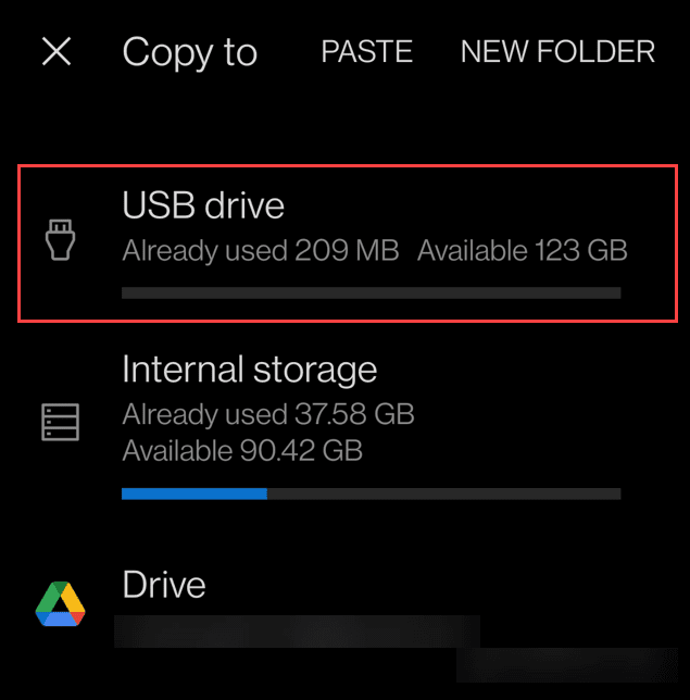 Fényképek átvitele Androidról USB-meghajtóra