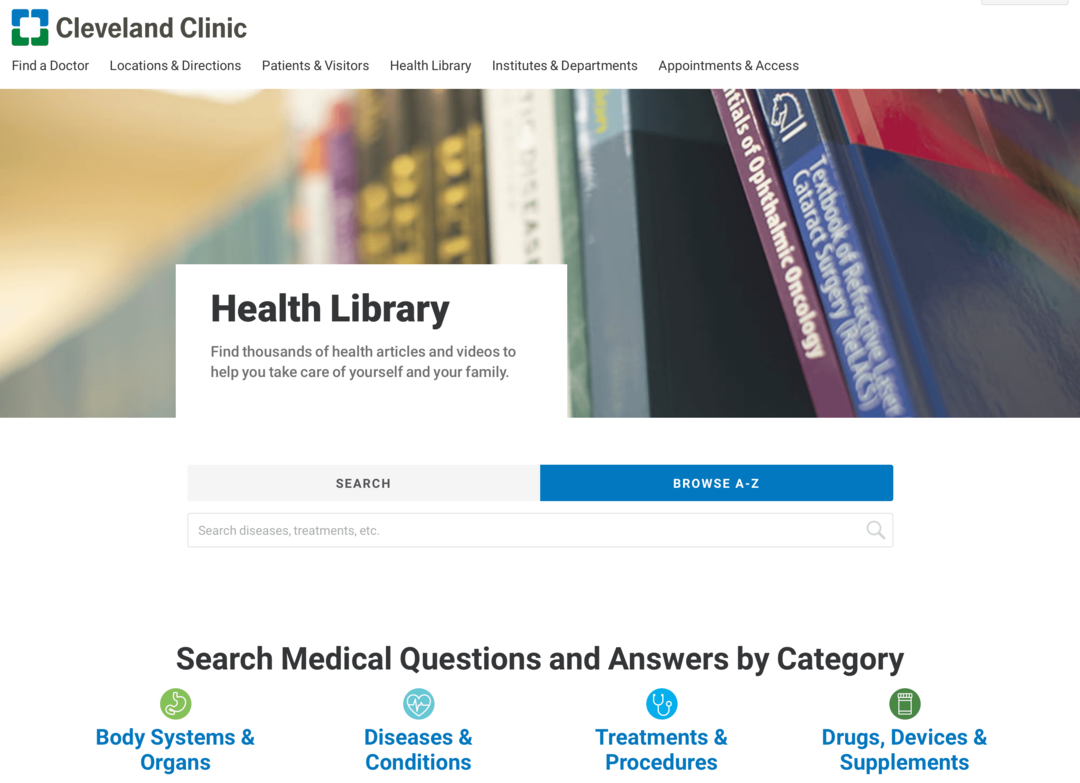 kép a Cleveland Clinic Health Library webhelyéről