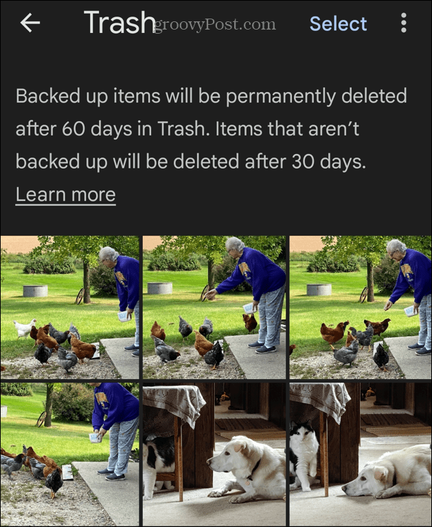 A törölt fényképek helyreállítása Androidon