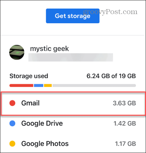 gmail space használt google drive