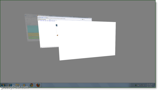 lassított 3D-s flip a Windows-7-ben