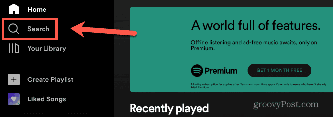 spotify keresés