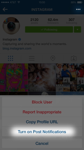 Az Instagram hozzáadja az értesítéseket