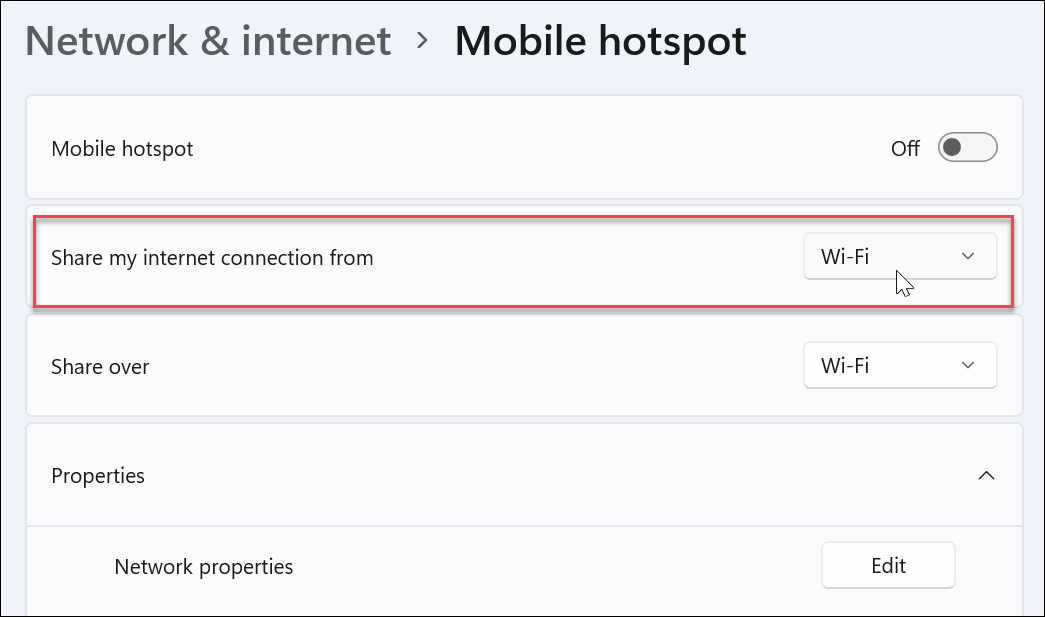 Mobil hotspot létrehozása a Windows 11 rendszeren