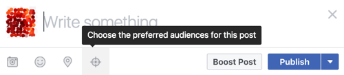 Kattintson a célzási ikonra címkék és korlátozások hozzáadásához a Közönségoptimalizáló eszközzel.