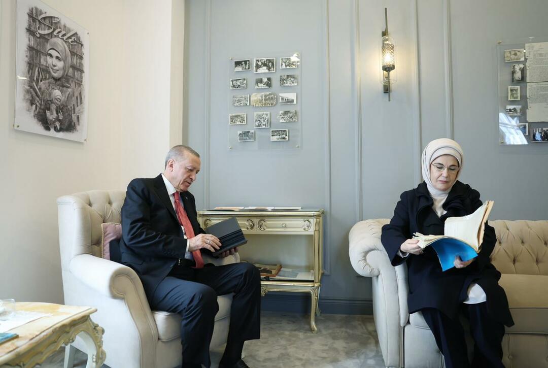 Recep Tayyip Erdogan elnök és felesége, Emine Erdogan