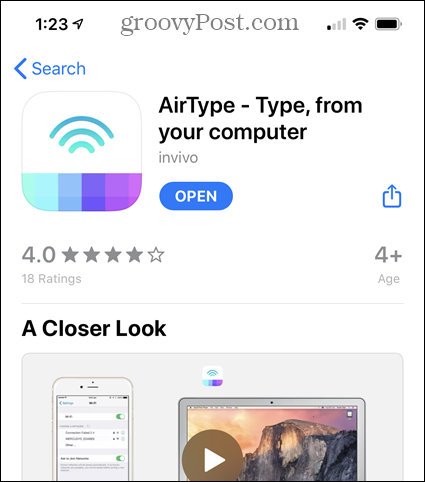 AirType az App Store-ban