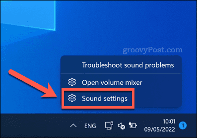 Nyissa meg a hangbeállításokat a Windows 11 rendszerben