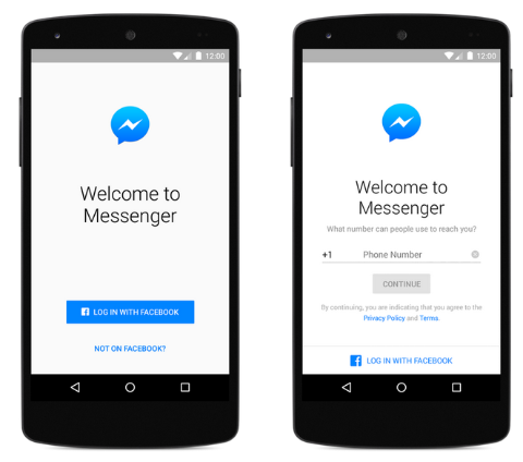 A Facebook Messenger már nem igényel Facebook-fiókot