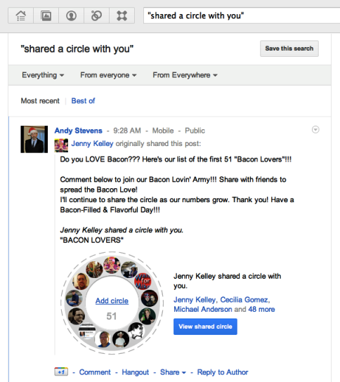 google + kezdő lépések 5 megosztott kör