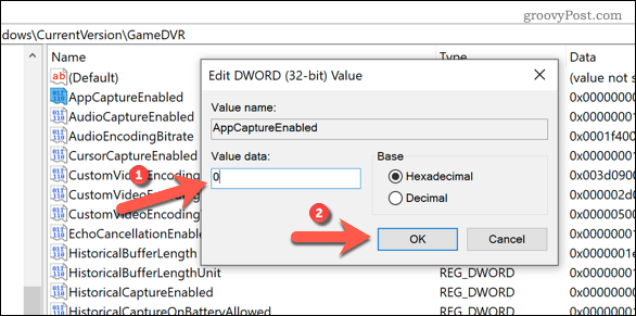 A Windows Registry szerkesztése a Game Bar letiltásához