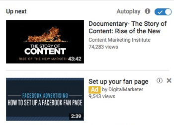  YouTube-hirdetése szponzorált videóként.